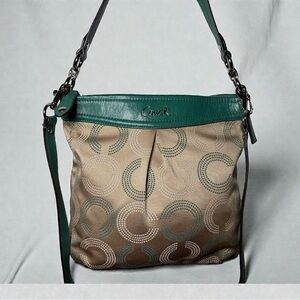 Y2K Coach Ashley Dotted Op Art Hippie Convertible Crossbody bag.